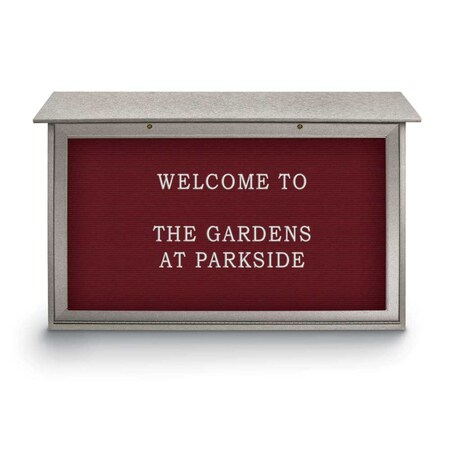 United Visual Products Indoor Enclosed Combo Board, 48"x36", White Frame/Black Porc & Cobalt UVCB4836W-BLKPORC-COBACC